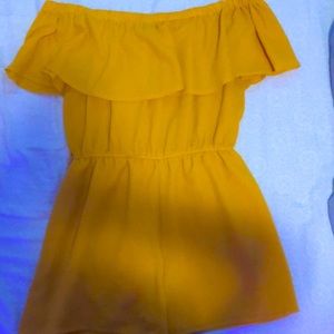 This is a yellow-orange Forever 21 romper.